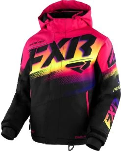 FXR 2023 Boost Youth Snowmobile Jacket Black/Neon Fusion