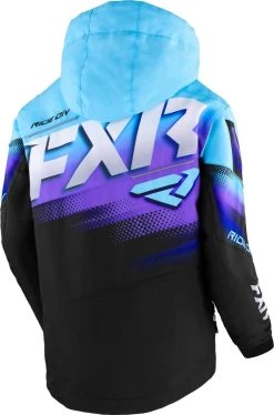 FXR 2023 Boost Child Snowmobile Jacket Black/Sky-Purple Fade -FXR SHOP 4801678 2