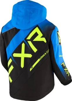 Alternative view of FXR 2023 CX Child Snowmobile Jacket Blue Fade/Black/HiVis
