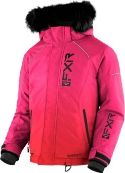 FXR 2023 Fresh Youth Snowmobile Jacket Raspberry-E Pink Fade