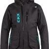 CKX Element Snowmobile Womens Jacket Black/Turquoise