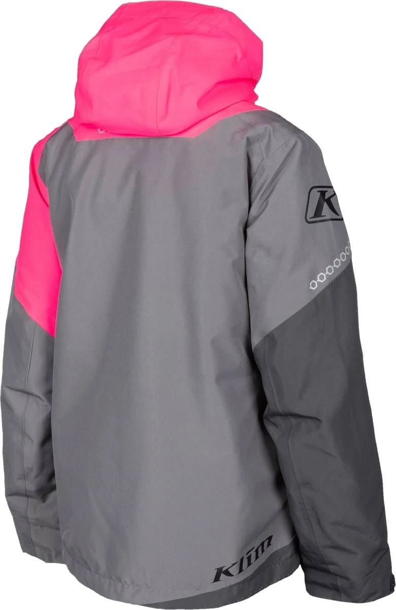 Klim Fuse Womens Snowmobile Jacket Castlerock Gray/Knockout Pink 4 Klim Fuse Womens Snowmobile Jacket Castlerock Gray/Knockout Pink - Image 2