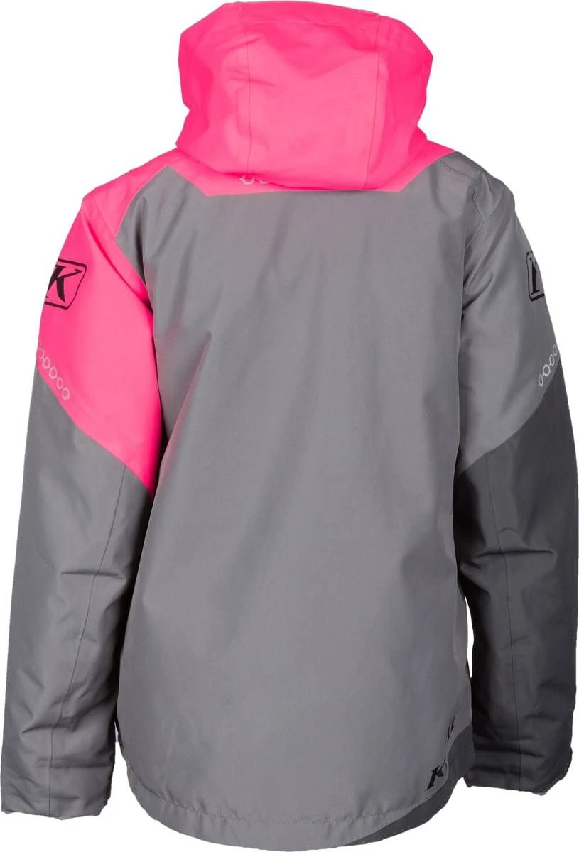 Klim Fuse Womens Snowmobile Jacket Castlerock Gray/Knockout Pink 6 Klim Fuse Womens Snowmobile Jacket Castlerock Gray/Knockout Pink - Image 4