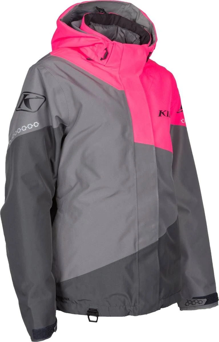 Klim Fuse Womens Snowmobile Jacket Castlerock Gray/Knockout Pink 7 Klim Fuse Womens Snowmobile Jacket Castlerock Gray/Knockout Pink - Image 5