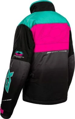 Castle X Strike Womens Snowmobile Jacket Pink Glo/Black/Mint -FXR SHOP 4808655 2