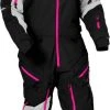 Castle X Freedom G3 Womens Snowmobile Monosuit Black/Silver/Pink Glo 2 Castle X Freedom G3 Womens Snowmobile Monosuit Black/Silver/Pink Glo -FXR SHOP 4808664