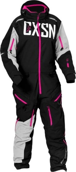 Castle X Freedom G3 Womens Snowmobile Monosuit Black/Silver/Pink Glo