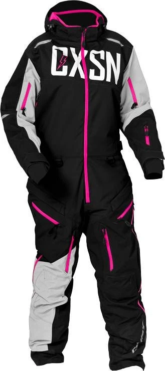 Castle X Freedom G3 Womens Snowmobile Monosuit Black/Silver/Pink Glo 3 Castle X Freedom G3 Womens Snowmobile Monosuit Black/Silver/Pink Glo