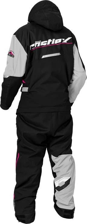 Castle X Freedom G3 Womens Snowmobile Monosuit Black/Silver/Pink Glo 4 Castle X Freedom G3 Womens Snowmobile Monosuit Black/Silver/Pink Glo - Image 2