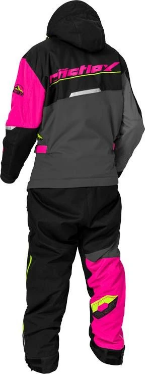 Castle X Freedom G3 Womens Snowmobile Monosuit Charcoal/Pink Glo/Hi-Vis 4 Castle X Freedom G3 Womens Snowmobile Monosuit Charcoal/Pink Glo/Hi-Vis - Image 2