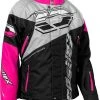 Castle X Code G3 Womens Snowmobile Jacket Silver/Black/Pink Glo