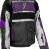 Castle X Strike G4 Womens Snowmobile Jacket Silver/Charcoal/Grape -FXR SHOP 4808680
