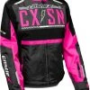 Castle X Strike G4 Womens Snowmobile Jacket Pink Glo/Charcoal/Black -FXR SHOP 4808682