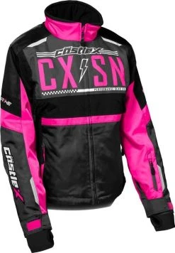 Castle X Strike G4 Womens Snowmobile Jacket Pink Glo/Charcoal/Black