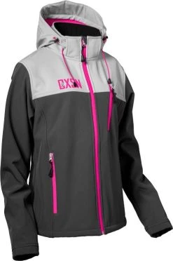 Castle X Barrier G4 Womens Snowmobile Jacket Silver/Pink Glo