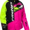 Castle X Code G4 Snowmobile Womens Jacket Pink Glo/Black/Hi-Vis -FXR SHOP 4808694