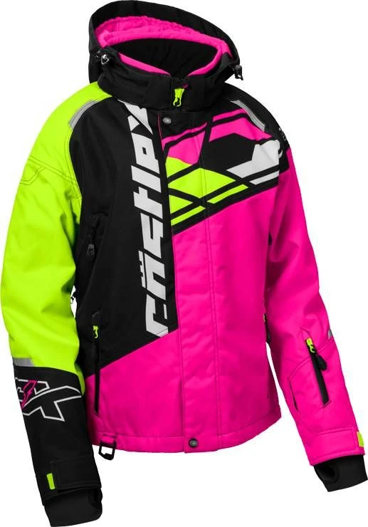 Castle X Code G4 Snowmobile Womens Jacket Pink Glo/Black/Hi-Vis 3 Castle X Code G4 Snowmobile Womens Jacket Pink Glo/Black/Hi-Vis