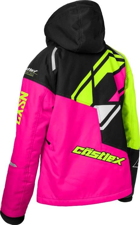 Castle X Code G4 Snowmobile Womens Jacket Pink Glo/Black/Hi-Vis 4 Castle X Code G4 Snowmobile Womens Jacket Pink Glo/Black/Hi-Vis - Image 2