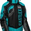 Castle X Strike G5 Snowmobile Womens Jacket Turquoise/Black/Charcoal