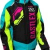 Castle X Strike G5 Snowmobile Womens Jacket Turquoise/Black/Hi-Vis -FXR SHOP 4808700