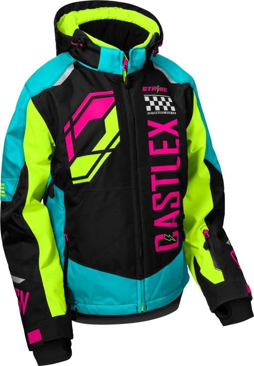 Castle X Strike G5 Snowmobile Womens Jacket Turquoise/Black/Hi-Vis 3 Castle X Strike G5 Snowmobile Womens Jacket Turquoise/Black/Hi-Vis