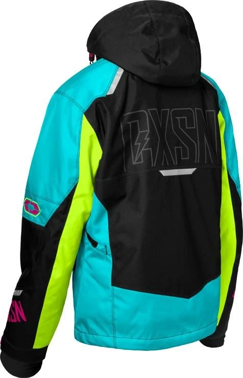 Castle X Strike G5 Snowmobile Womens Jacket Turquoise/Black/Hi-Vis 4 Castle X Strike G5 Snowmobile Womens Jacket Turquoise/Black/Hi-Vis - Image 2