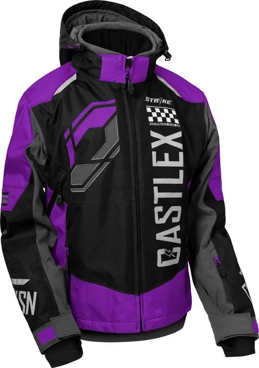 Castle X Strike G5 Snowmobile Womens Jacket Grape/Black/Silver 3 Castle X Strike G5 Snowmobile Womens Jacket Grape/Black/Silver