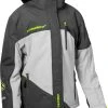 Castle X Phase G4 Snowmobile Womens Jacket Charcoal/Silver/Hi-Vis -FXR SHOP 4808705