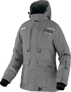 FXR 2022 Excursion Ice Pro Womens Snowmobile Jacket Grey Linen/Ocean