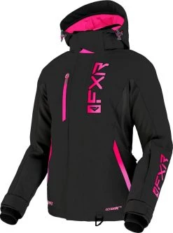 FXR 2022 Evo FX Womens Snowmobile Jacket Black/Raspberry Fade