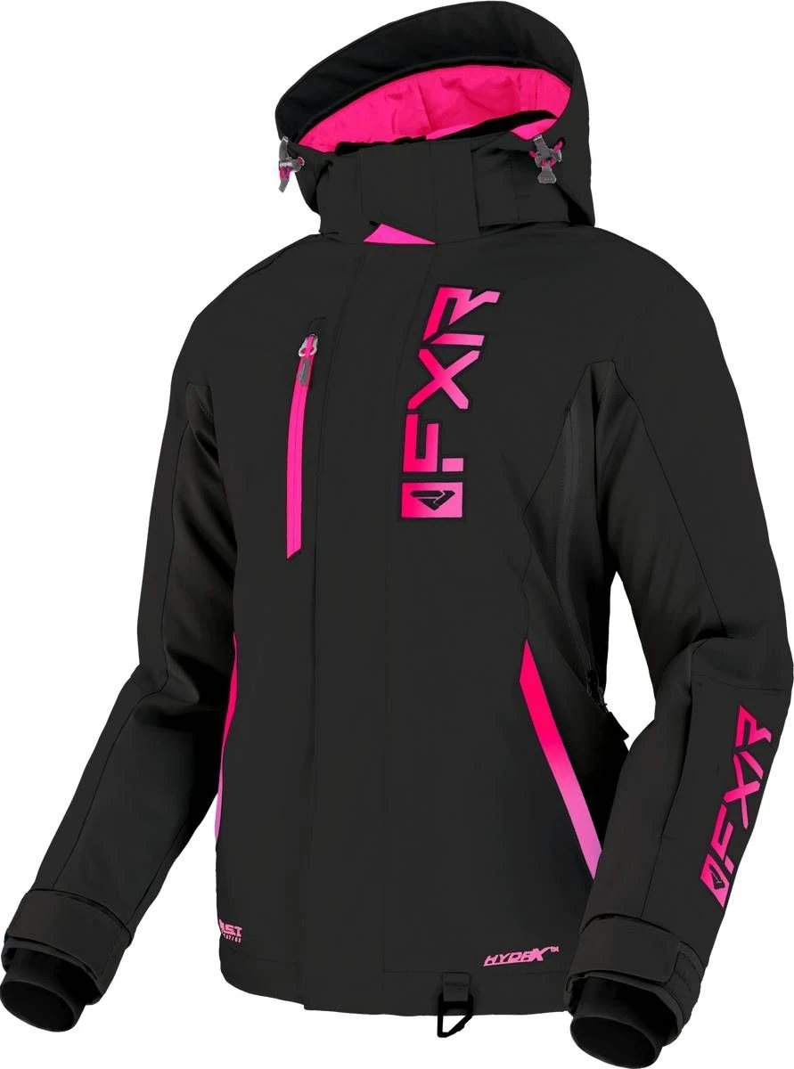 FXR 2022 Evo FX Womens Snowmobile Jacket Black/Raspberry Fade 3 FXR 2022 Evo FX Womens Snowmobile Jacket Black/Raspberry Fade