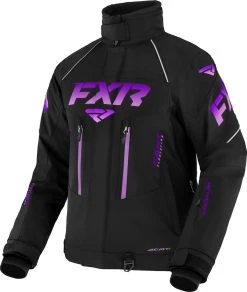 FXR 2022 Adrenaline Womens Snowmobile Jacket Black/Purple-Lilac Fade