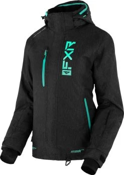 FXR 2023 Fresh Womens Snowmobile Jacket Black Heather/Mint