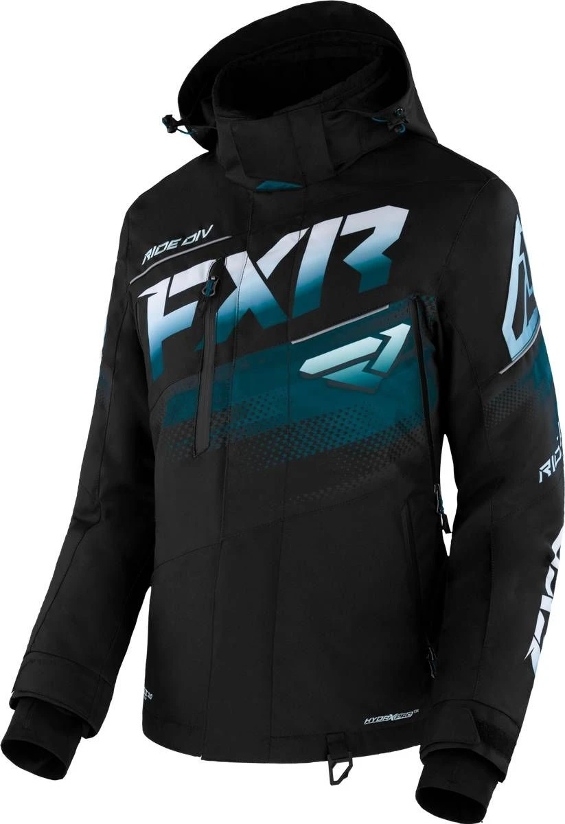 FXR 2023 Boost FX Womens Snowmobile Jacket Black/MintOcean Fade New