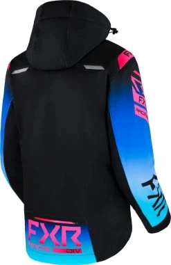 FXR 2023 RRX Womens Snowmobile Jacket Black/Blue/E Pink Fade -FXR SHOP 4809834 2