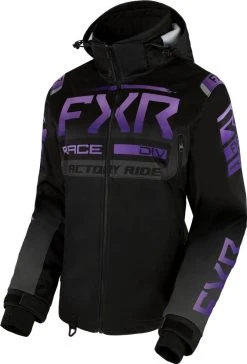 FXR 2023 RRX Womens Snowmobile Jacket Black/Purple Fade