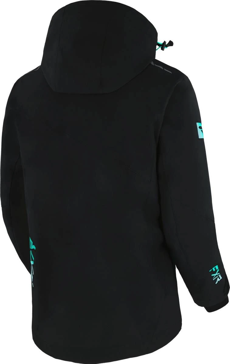 FXR 2023 Edge Womens Snowmobile Jacket Black/Seafoam-Mint Fade 4 FXR 2023 Edge Womens Snowmobile Jacket Black/Seafoam-Mint Fade - Image 2