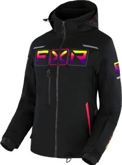 FXR 2023 Maverick Womens Snowmobile Jacket Black/Neon Fusion
