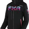 FXR 2023 Maverick Womens Snowmobile Jacket Black/Sky-E Pink Fade -FXR SHOP 4809858