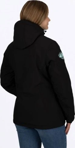 FXR Vertical Pro Insulated Softshell Womens Snowmobile Jacket Black/Seafoam -FXR SHOP 4809891 2