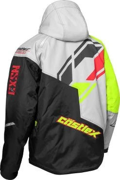 Castle X Code G4 Snowmobile Jacket Charcoal/Silver/Hi-Vis -FXR SHOP 4810453 2