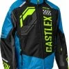 Castle X Strike G5 Snowmobile Jacket Process Blue/Black/Hi-Vis -FXR SHOP 4810460