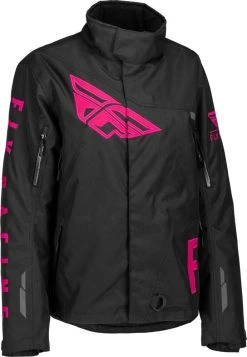 Fly Racing Womens SNX Pro Snowmobile Jacket Black/Pink